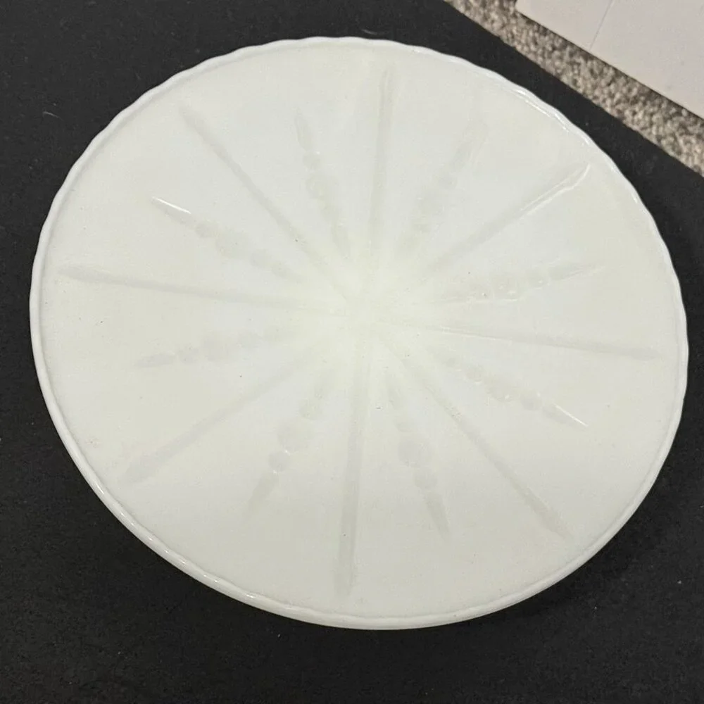 Anchor Hocking Starburst White Milk Glass 10
